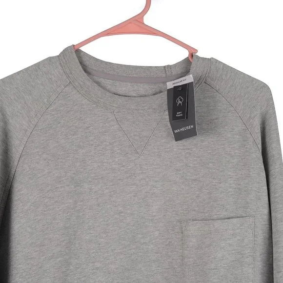 Van Heusen Light Gray Men's Lightweight Sweater NWT - Picture 3 of 6